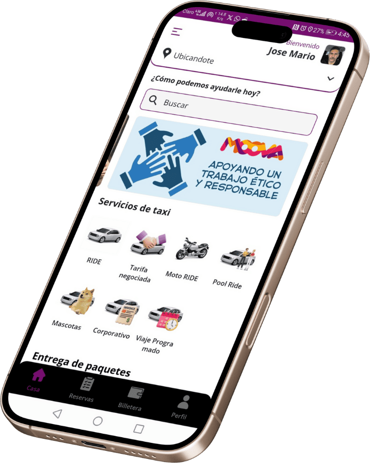 Imagen maestra de la aplicación moova